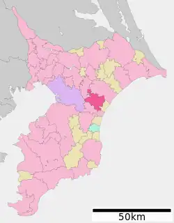 東金市位置図