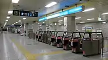福住駅改札口(2018年1月)