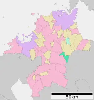 東峰村位置図