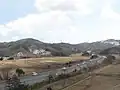 宮城県白石市内を通過中の東北新幹線上り車内より撮影