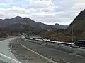 福島・山形県境を経由する東北中央自動車道（2017年11月）
