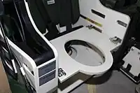 ドイツ向けボクサーの車内に設置されている簡易トイレ