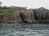 遊覧船から右側が大池の入り江