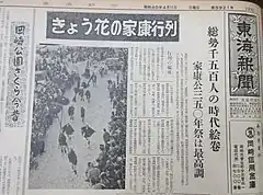 家康行列を報じる記事(1965年)
