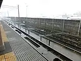 十日町駅に取り付けられた消雪スプリンクラー