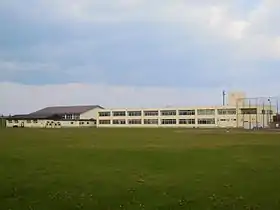 常呂高校校舎の遠景
