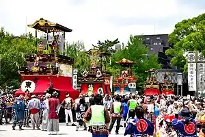 徳川園山車揃え(2015年6月、名古屋市・筒井町出来町天王祭)