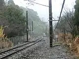 構内を津久見駅方から見た様子