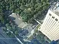 新宿中央公園前交差点（都庁展望室から見る）