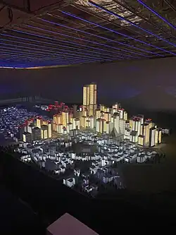 第3新東京市を再現したジオラマ