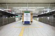 千代田線3・4番線ホーム（2023年1月）