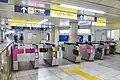 小川町交差点方面改札(2023年1月)