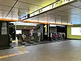 1番線側上野公園方面改札口（2018年10月）