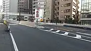渋谷区千駄ヶ谷付近環状第5の1号線との分岐（2023年6月）