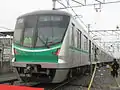 ローレル賞受賞記念ステッカーを前面に貼り付けた16000系（2011年11月27日 綾瀬車両基地）
