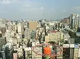 43階レストランから東側東京スカイツリーを見る（2010年10月撮影）