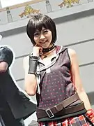 東京ゲームショウ2017『ファイナルファンタジーXV』の「イリス・アミティシア」のコスプレ
