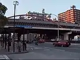 ペデストリアンデッキ塗色変更前の葛西駅（1998年9月）