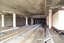 車止め側の長時間露光（2013年）