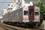 7914F(通称「歌舞伎塗装」)(2006年10月28日 / 鵜の木駅 - 下丸子駅間)(2018年に養老鉄道に譲渡)