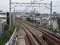 ホームより自由が丘方面を望む