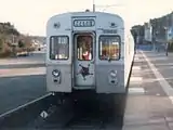 こどもの国線で運用されていたころの東急7200系アルミ車(1985年8月 / こどもの国駅)
