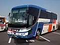 東急マーキュリーカラーの貸切車日野・セレガSHD（瀬田営業所所属、S2200）