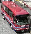 代官山循環線の車両には、屋根上にも方向幕と同様の表記がされている(SI7812)