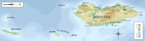 ソコトラ群島の地図