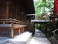 本殿の北側通路（2010年5月14日撮影）