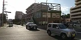 鳥飼姪の浜線(荒江二丁目交差点付近、左:荒江、右:昭代)