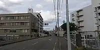 鳥飼姪の浜線(弥生橋付近、左:弥生、右:原)