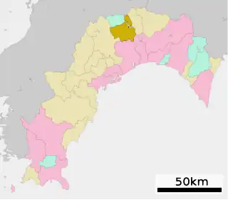 土佐町位置図