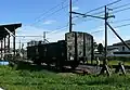普段は七百駅の側線で留置されている事が多いトラ300形（302）。（2008年）