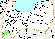 上平村の県内位置図