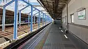 2番線ホーム(2021年4月)
