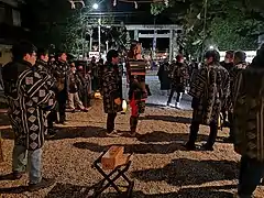 宵宮における「赤鬼と天狗のからかい」