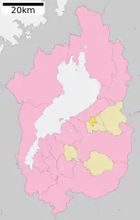 豊郷町位置図