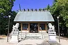 豊田神明社拝殿（豊栄町、2019年（令和元年）9月）