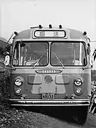トヨタDR10(1959年式) 3041965年4月廃車新三菱車体を架装したトヨタ車。1960年以降のトヨタ車は富士重工車体を架装。1960年代前半までトヨタリヤーエンジン車は横浜営業所に集中配備されていたが、1960年代後半に一部が藤沢営業所に転属した。