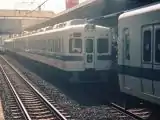 相模大野駅では連結作業が頻繁に行われていた（9000形と4000形）