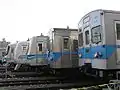 5000系・07系を含めた先頭部形状や帯高さの比較（2007年1月27日 深川車両基地）