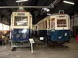 マルセイユ市電の旧型電車は一部が保存されている（2007年撮影）