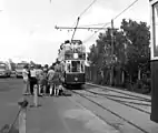 開業当初のシートン駅には駅舎がなかった(1975年撮影)