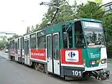 タトラKT4DM（ポツダム市電塗装、2008年撮影）
