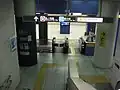 後楽園駅との連絡改札(2012年7月1日)