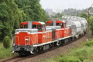 炭酸カルシウム輸送列車