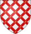 トレリスArgent a trellis Gules, clouée Or.