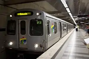 トレン・ウルバノの車両(Rio Piedras 駅にて撮影)