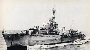 トライバル級駆逐艦ヌビアン大戦後半の艦影。
